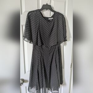 Danny And Nicole Black Polka Dot Dress